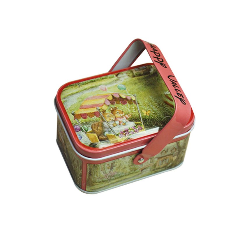 Przenośne Pudełko Na Cukierki Z Pokrywą Żelazny Schowek Na Pielenie Party Gathering Gift Bag Sugar Box