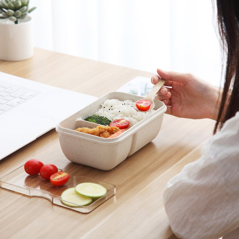 Przyjazne Dla Środowiska Pudełko Na Lunch Bento Z Łyżeczką I Pałeczkami Szczelne Pojemniki Na Żywność Na Piknik Na Świeżym Powietrzu