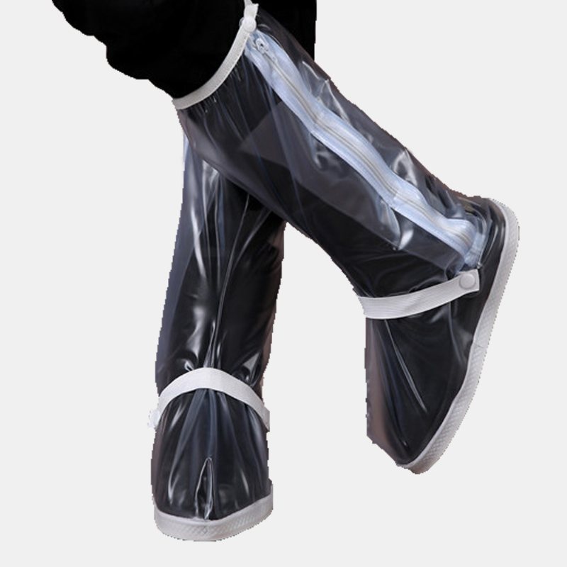 Pvc Women Man Rain Shoes Cover Zipper Wodoodporne Antypoślizgowe Buty Przeciwdeszczowe Mieszkania