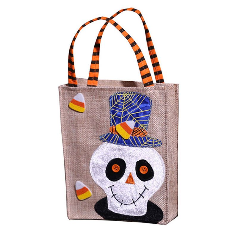 Torba Na Prezenty Na Halloween Dynia Czarny Kot Biały Duch Czarownica Na Ghost Festival Candy Bag