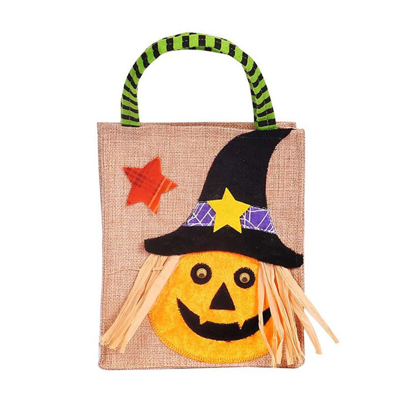 Torba Na Prezenty Na Halloween Dynia Czarny Kot Biały Duch Czarownica Na Ghost Festival Candy Bag