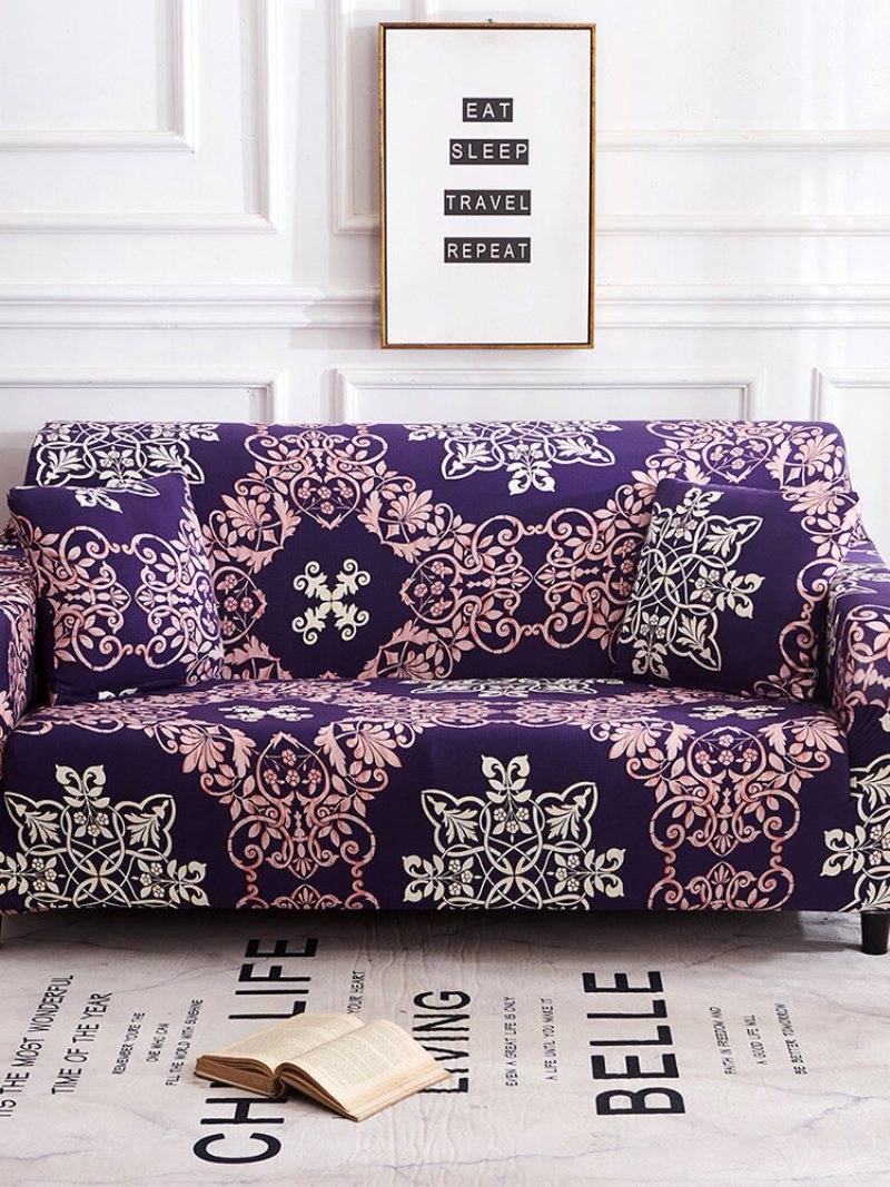 1/2/3/4 Seater Violet Home Miękka Elastyczna Narzuta Na Sofę Easy Stretch Slipcover Protector Couch