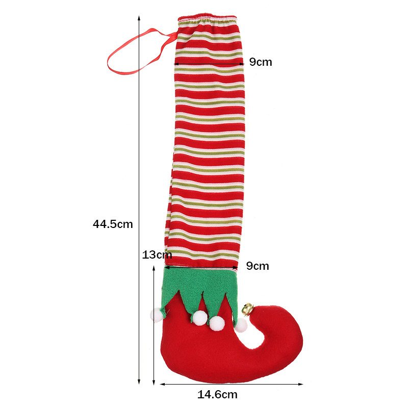 1/4 Sztuk Elf Santa Krzesło Stół Skarpetki Pokrywa Nogi Boże Narodzenie Halloween Nowość Wystrój