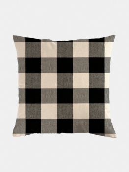 1 Pc Farmhouse Buffalo Plaid Klasyczny Wzór W Kratkę Lniana Poszewka Na Poduszkę Domowa Dekoracja Na Sofę Rzuć Na Na