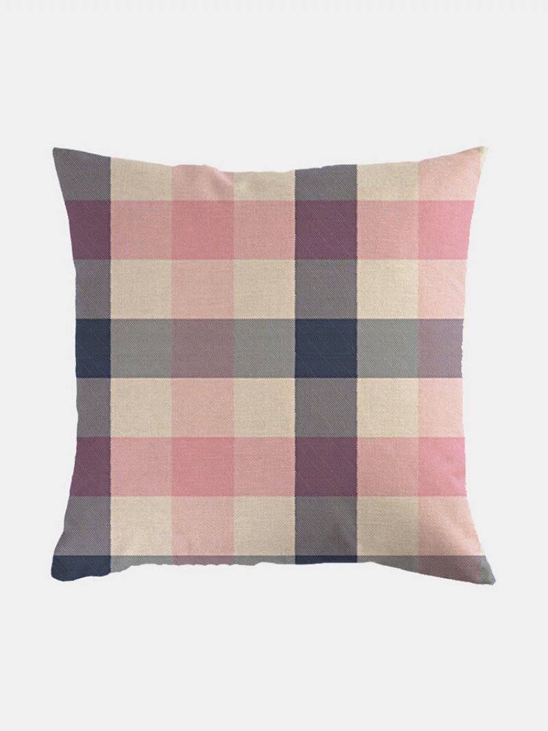 1 Pc Farmhouse Buffalo Plaid Klasyczny Wzór W Kratkę Lniana Poszewka Na Poduszkę Domowa Dekoracja Na Sofę Rzuć Na Na