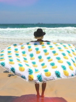 150 cm Donut Pizza Ananas Drukowanie Cienki Dakronowy Ręcznik Plażowy Szal Prześcieradło Tapestry