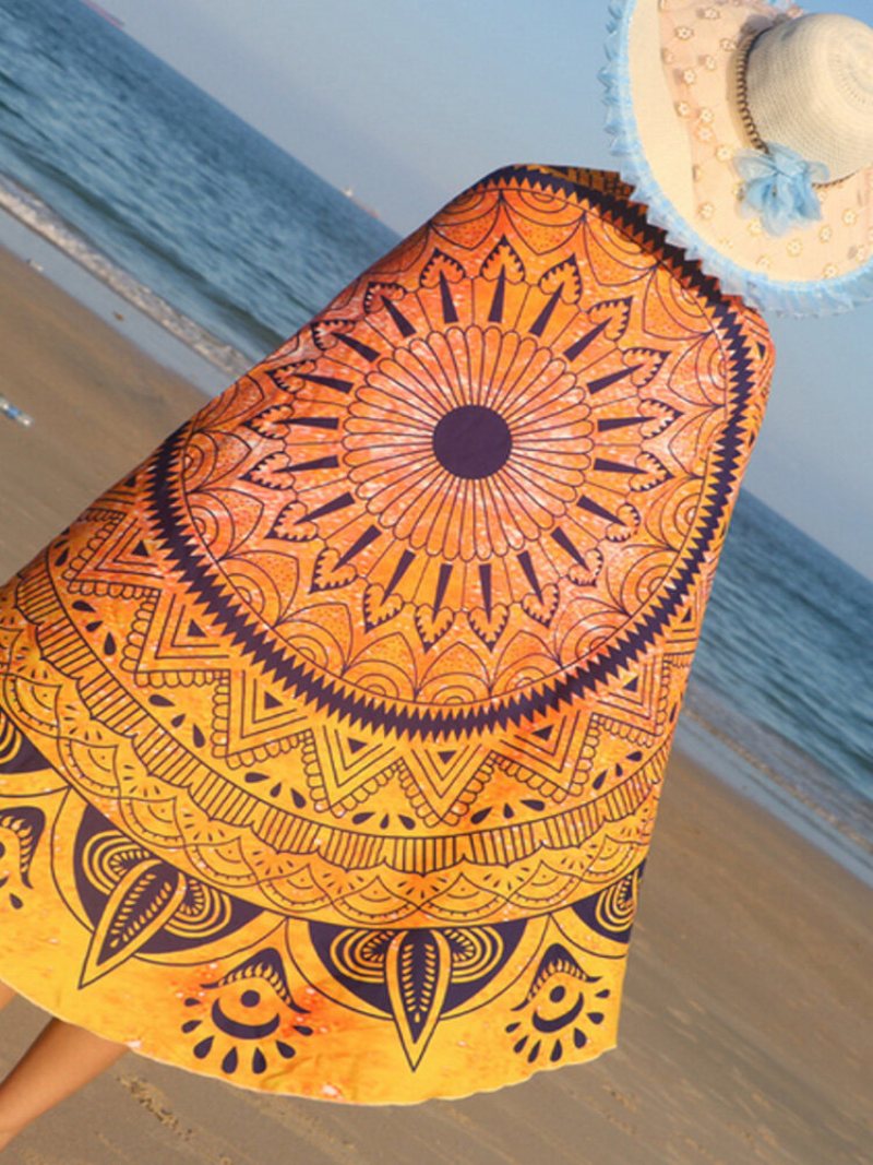 150 cm Mandala Druk Poliester Letni Ręcznik Plażowy Wiszące Dekoracje Gobelin Koc