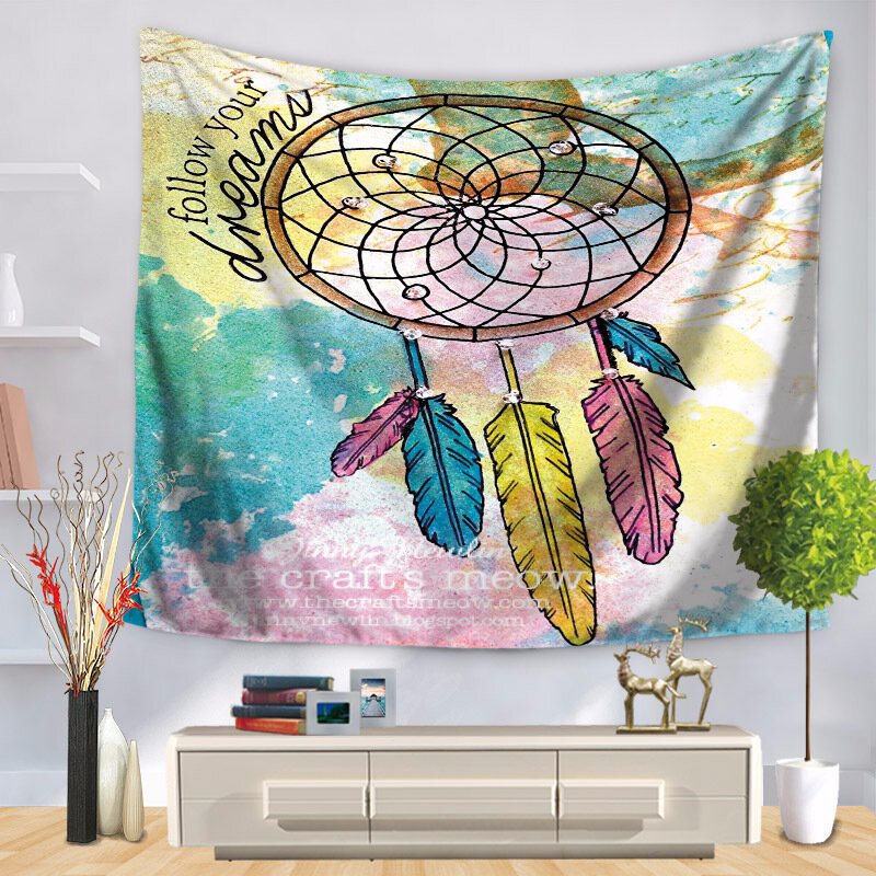 150x130cm Romantyczny Łapacz Snów Wall Hanging Tapestry Beach Yoga Ręcznik Narzuta Decor