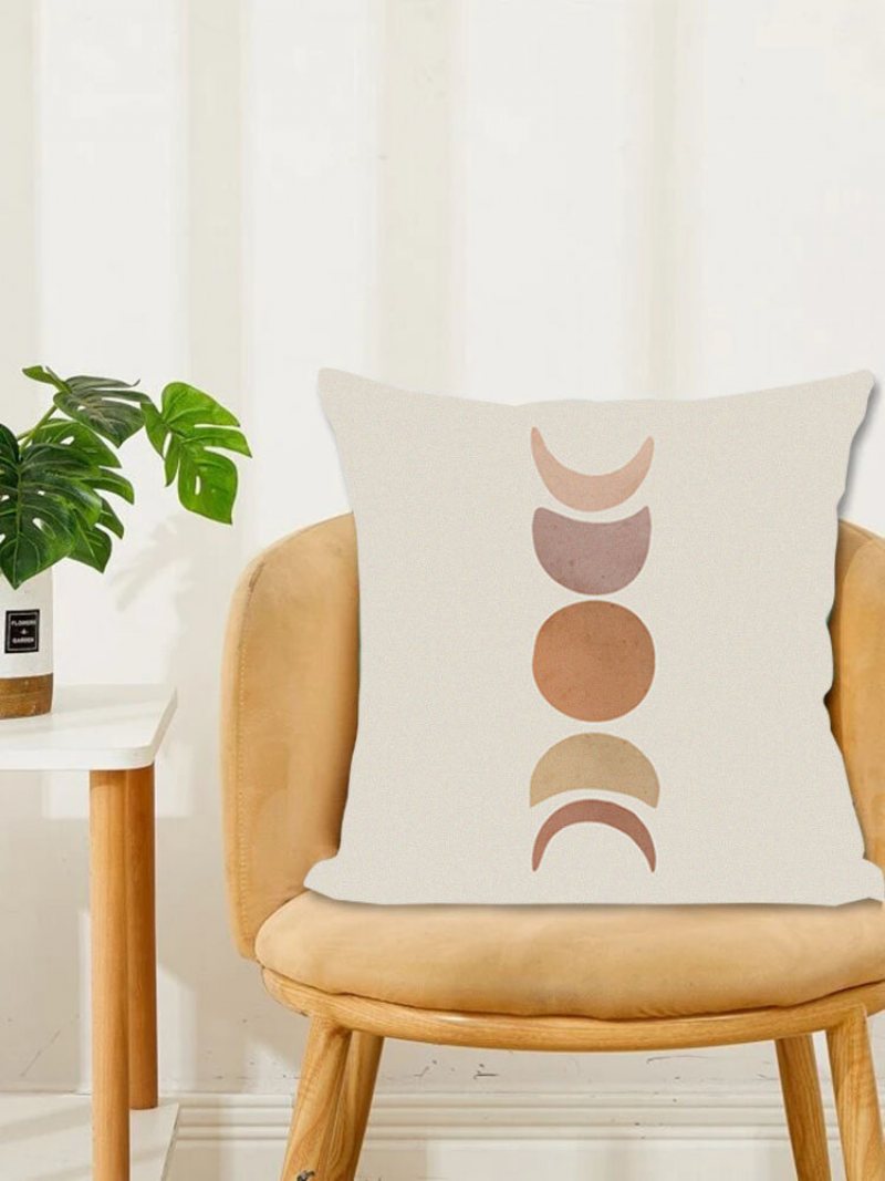 1pc Księżyc Prosty Nadruk Poszewka Na Poduszkę Home Decor Sofa Salon Na Samochodową