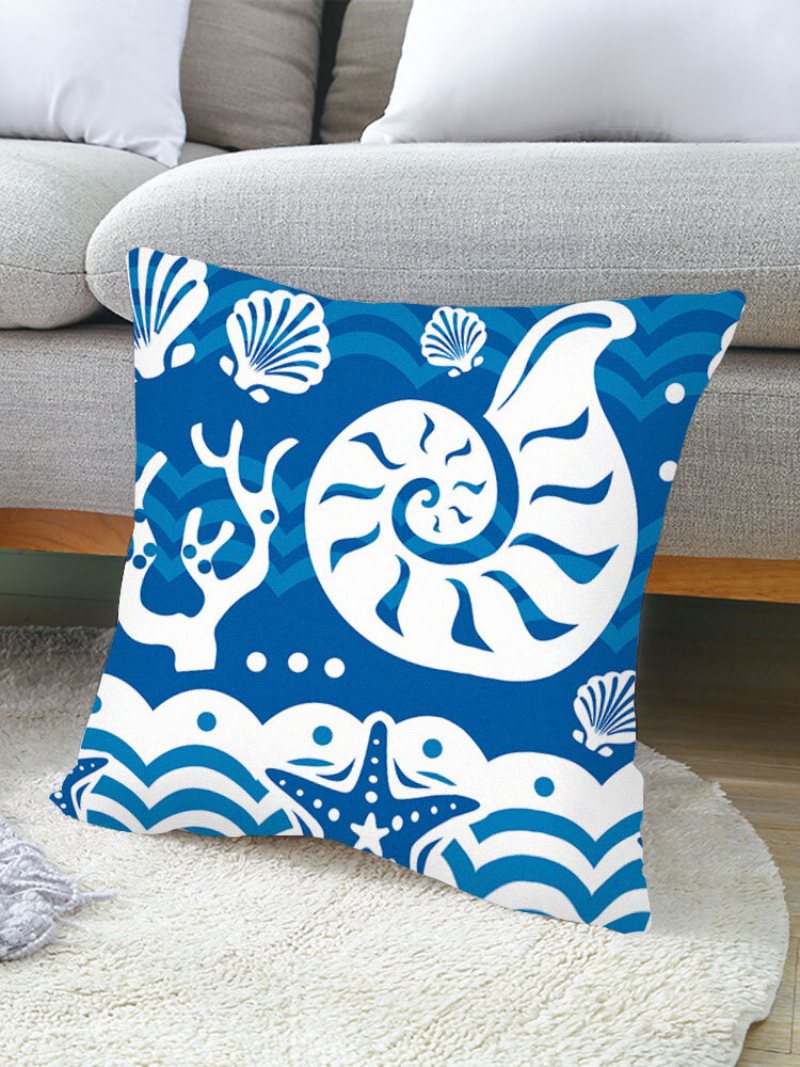 1pc Ocean Shell Drukowanie Poszewka Na Poduszkę Home Decor Sofa Salon Na Samochodową