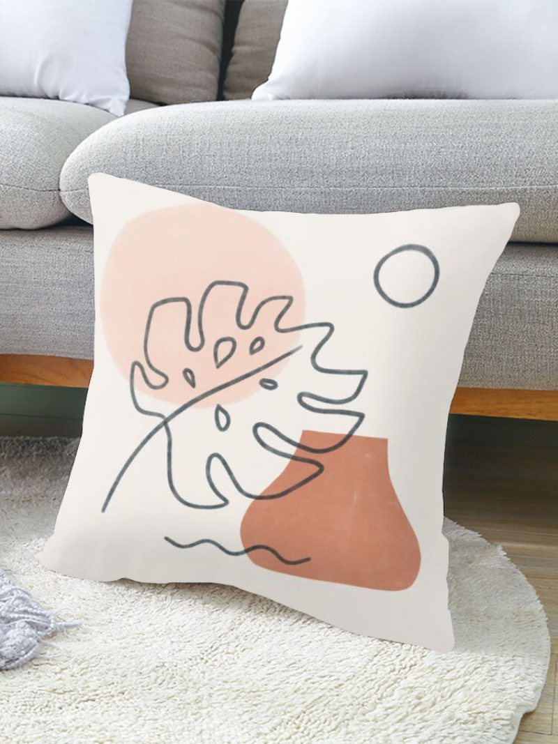 1pc Proste Drukowanie Graffiti Poszewka Na Poduszkę Home Decor Sofa Salon Na Samochodową