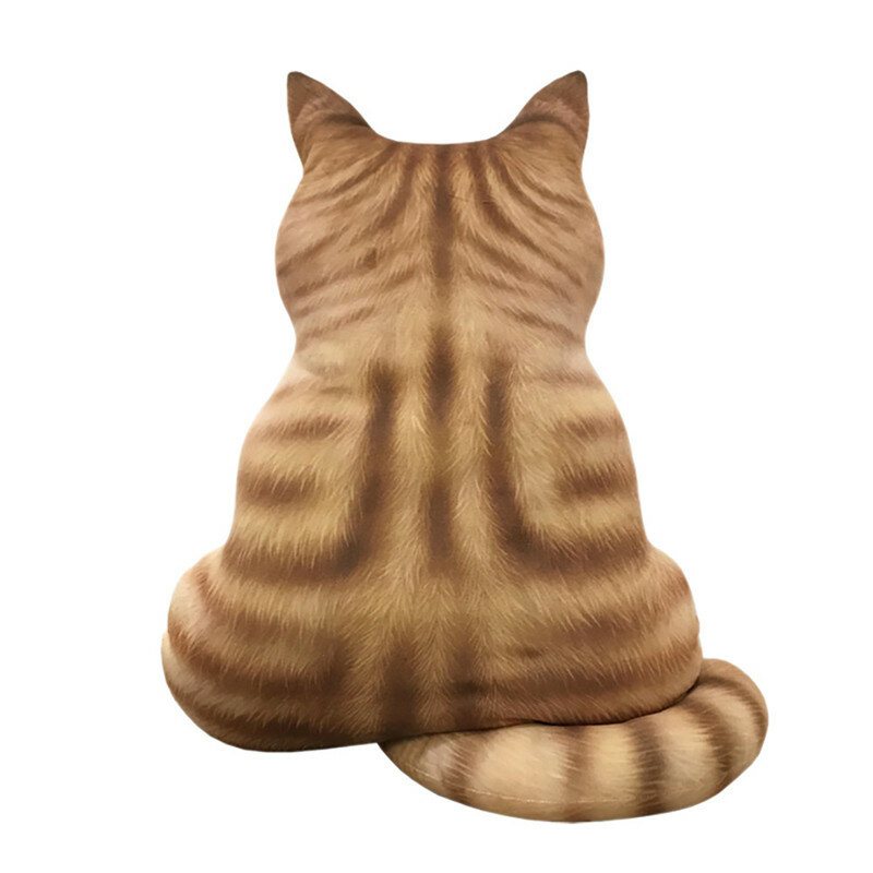 3d Printed Cat Back Cushion Pluszowa Zabawka Prezent Symulacja Kota Poduszka