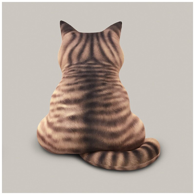 3d Printed Cat Back Cushion Pluszowa Zabawka Prezent Symulacja Kota Poduszka