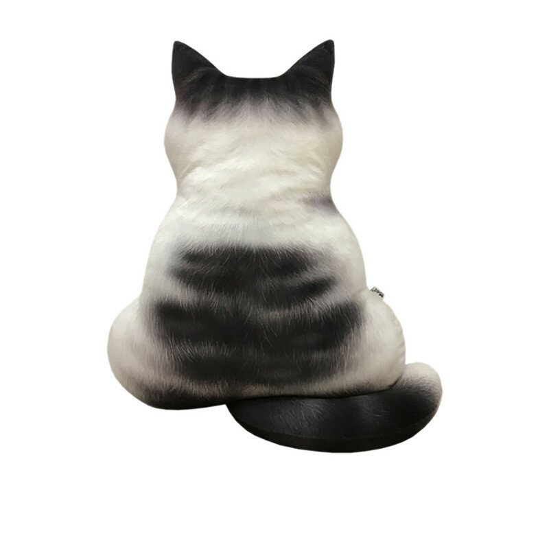 3d Printed Cat Back Cushion Pluszowa Zabawka Prezent Symulacja Kota Poduszka