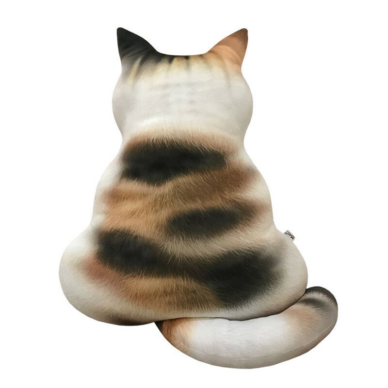 3d Printed Cat Back Cushion Pluszowa Zabawka Prezent Symulacja Kota Poduszka