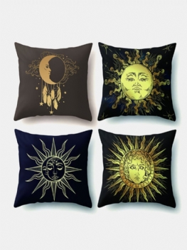 4 Szt. Sun Moon Mandala Wzór Poszewki Na Poduszkę Rzuć Poszewka Na Home Decoration Planety Na