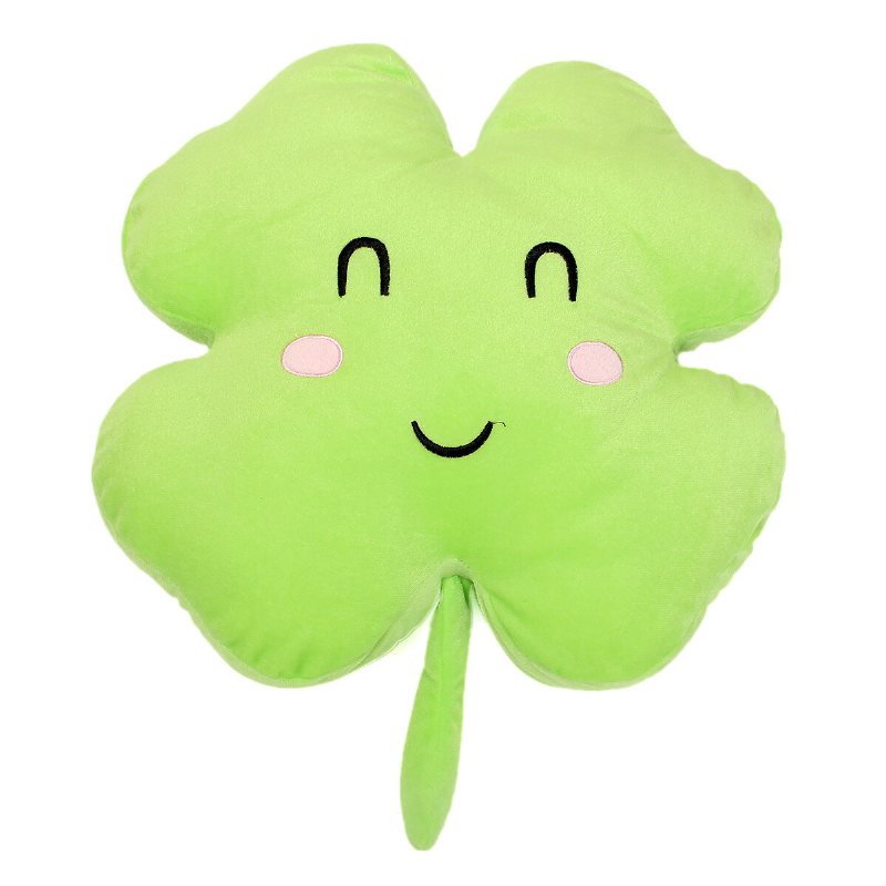 40cm Śliczna Koniczyna Shamrock Miękka Wypchana Pluszowa Poduszka Zabawka Happy Love Ornament Lalka