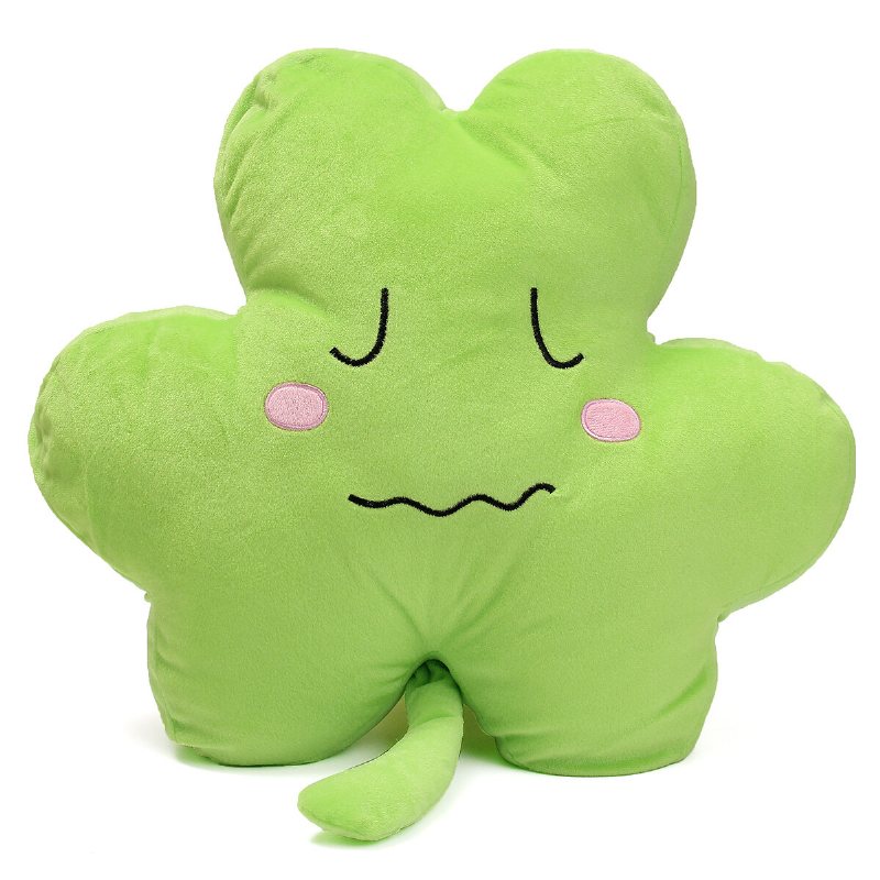 40cm Śliczna Koniczyna Shamrock Miękka Wypchana Pluszowa Poduszka Zabawka Happy Love Ornament Lalka