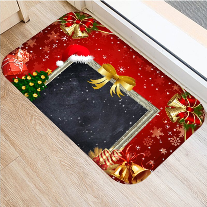 40x60 cm Merry Christmas Pattern Antypoślizgowy Dywan Mata Do Drzwi Wejściowych Łazienkowa Wystrój Podłogi