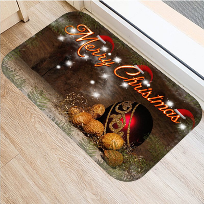 40x60 cm Merry Christmas Pattern Antypoślizgowy Dywan Mata Do Drzwi Wejściowych Łazienkowa Wystrój Podłogi