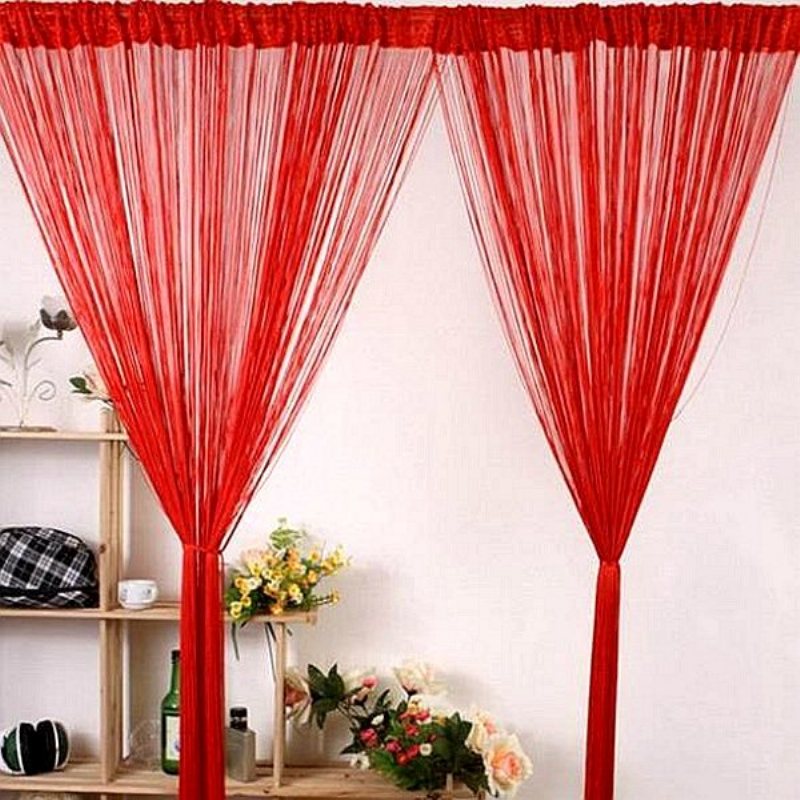 40x79 Cal Zasłony Sznurkowe Drzwi Okno Panel Dzielnik Linia Przędzy Tassel Curtaion Drape Home Decor