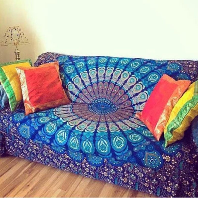 59 X 83 Cal Styl Boho Cienka Szyfonowa Ręcznik Plażowy Do Jogi Mandala Prostokątne Prześcieradło Tapestry