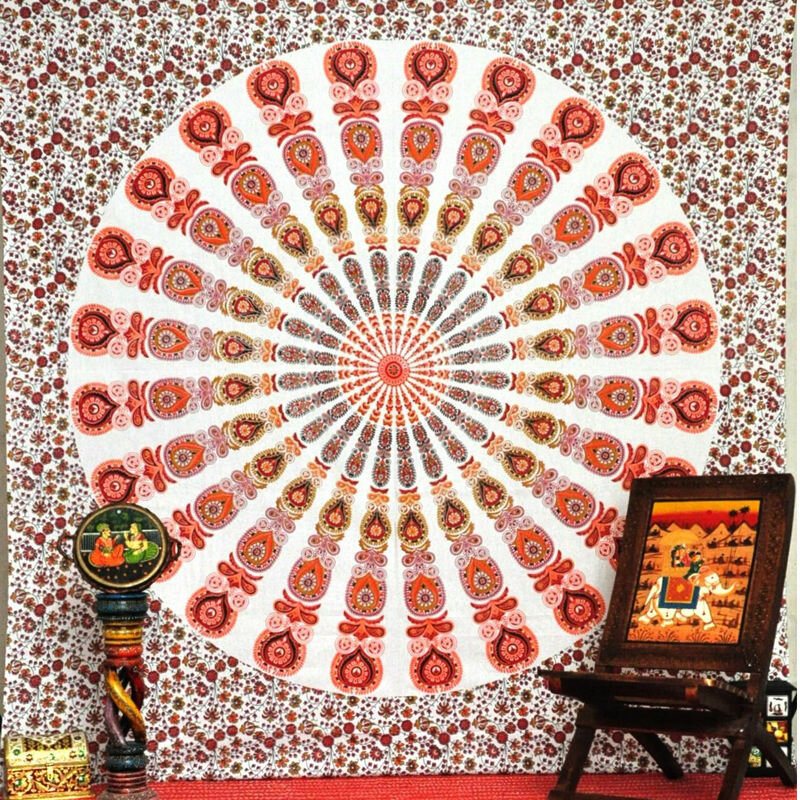 59 X 83 Cal Styl Boho Cienka Szyfonowa Ręcznik Plażowy Do Jogi Mandala Prostokątne Prześcieradło Tapestry