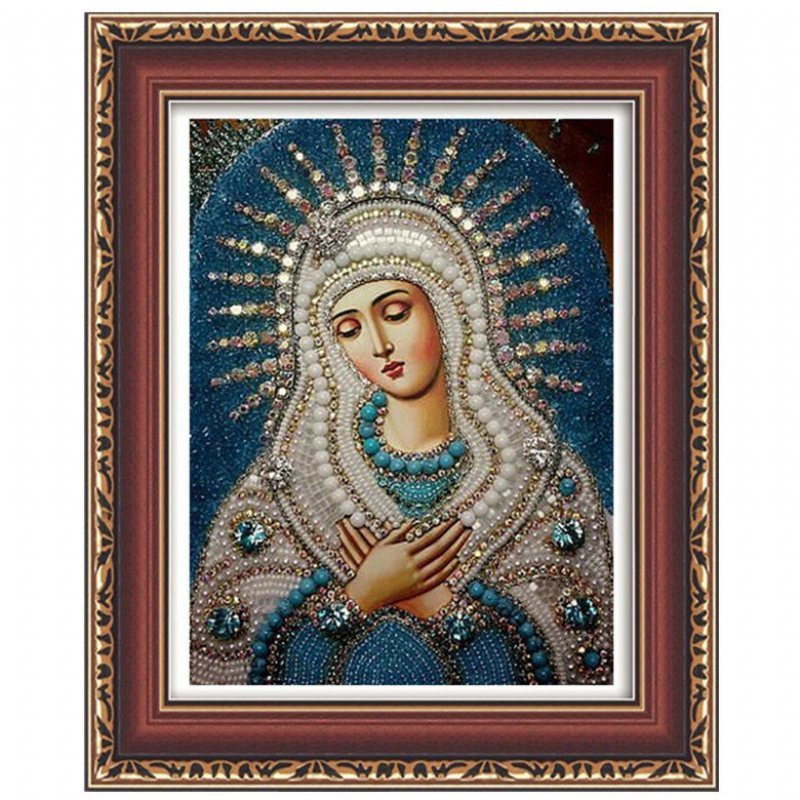 5d Okrągły Diament Malarstwo Diy Cross Stitch Wystrój Domu Haft Religijny Prezent