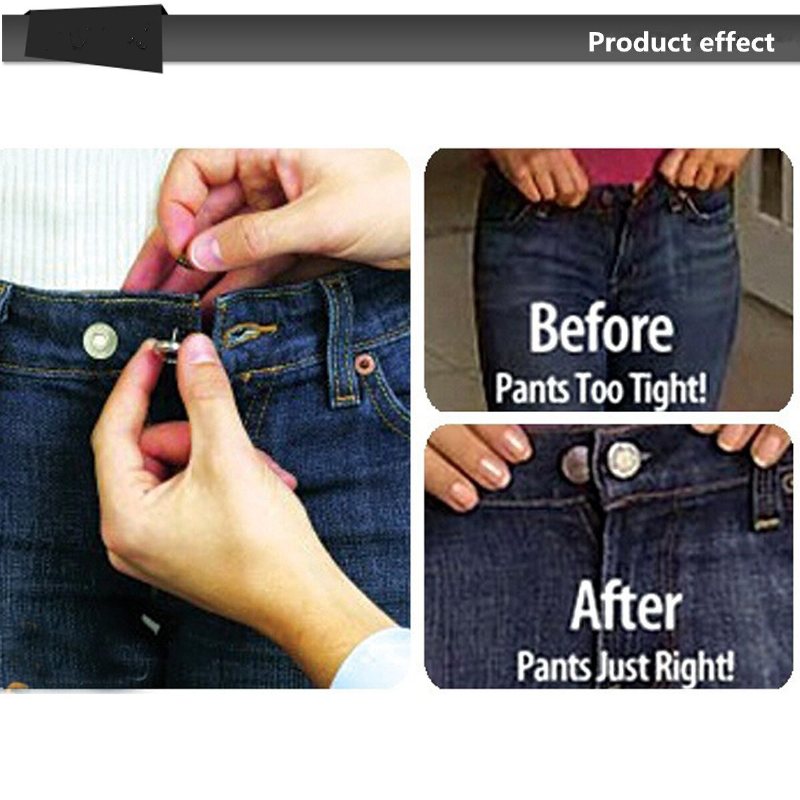 6 Szt. Spodnie Jeansowe Extender Buttons Fix Ekspandery Talia Stretch Metalowy Przycisk Narzędzie Do Szycia