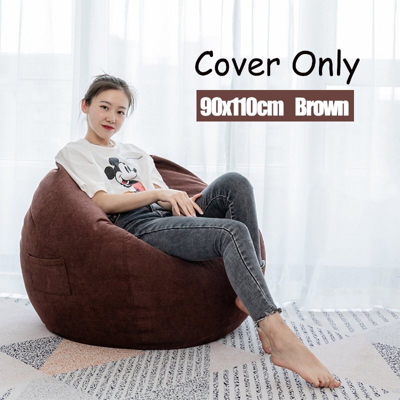 90x110cm Big Bean Bag Pokrowce Na Krzesła Z Kieszenią Pościel Pokrowiec Na Krzesło Worek Fasoli Dla Dorosłego Domu Indoor