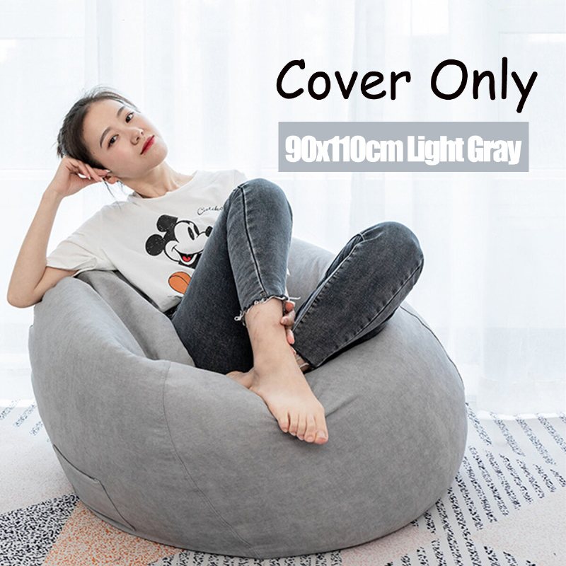 90x110cm Big Bean Bag Pokrowce Na Krzesła Z Kieszenią Pościel Pokrowiec Na Krzesło Worek Fasoli Dla Dorosłego Domu Indoor