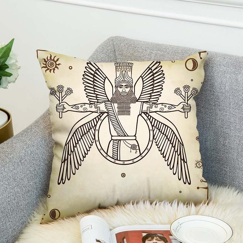 Ab Dwustronny Vintage Styl Egipski Pluszowa Bawełniana Poszewka Na Poduszkę Domowa Sofa Decor Rzuć Na