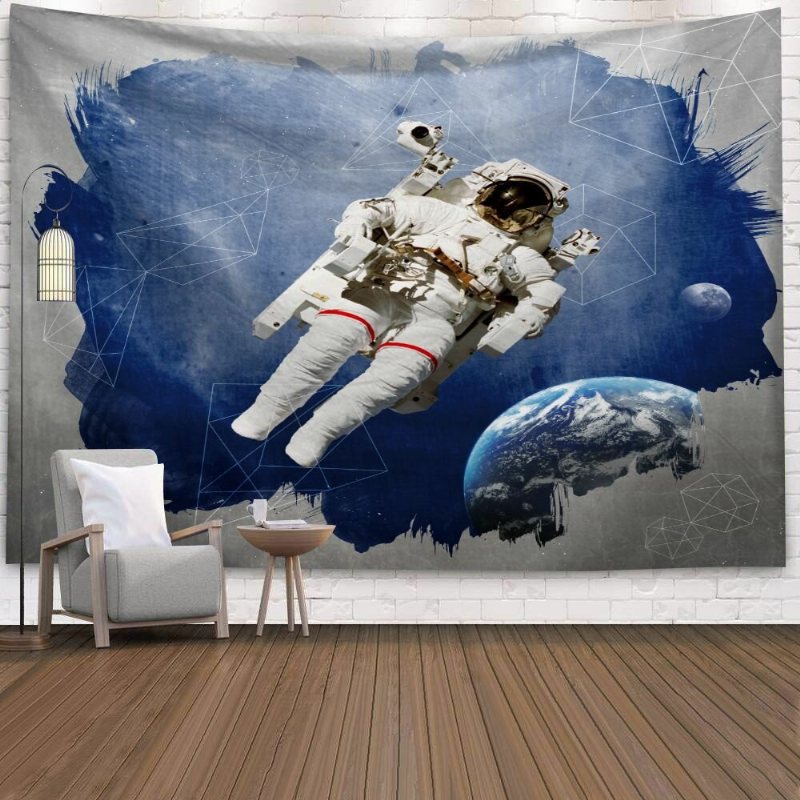 Astronauta Gobelin Wall Art Psychodeliczny Sypialnia Kurtyna Ścienny