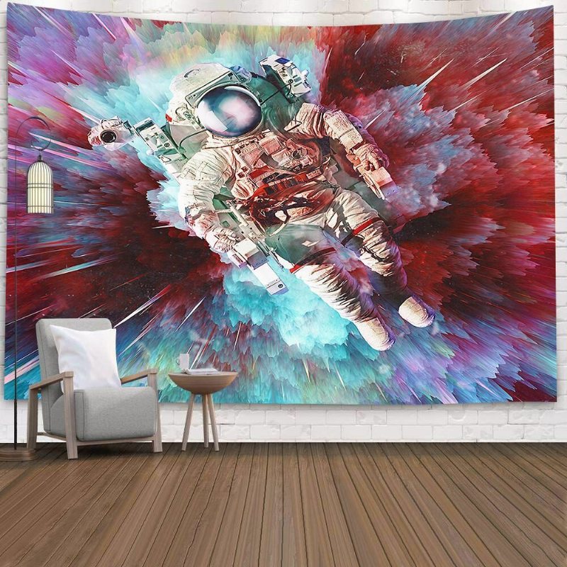 Astronauta Gobelin Wall Art Psychodeliczny Sypialnia Kurtyna Ścienny