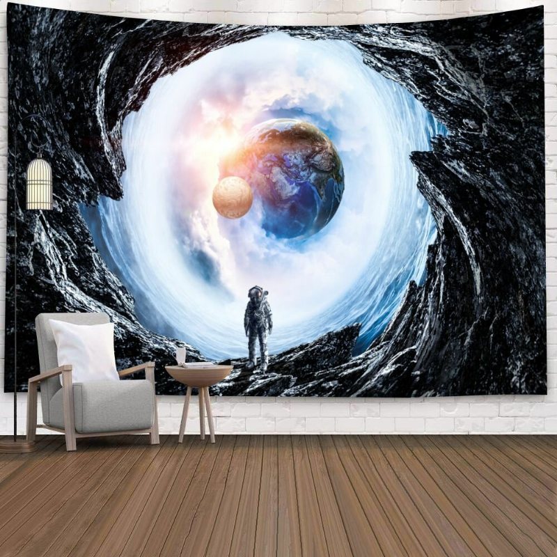 Astronauta Gobelin Wall Art Psychodeliczny Sypialnia Kurtyna Ścienny