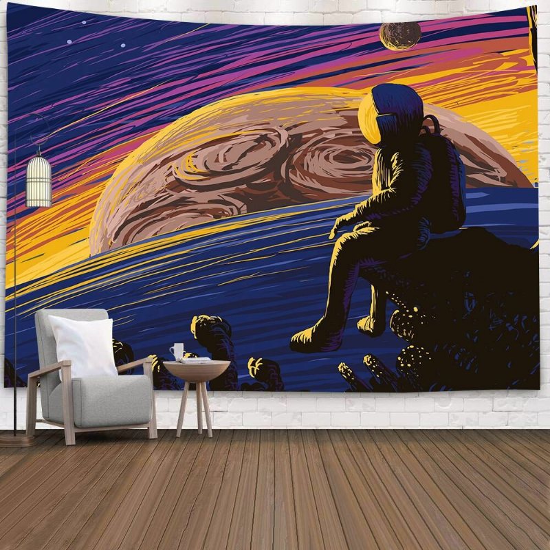 Astronauta Gobelin Wall Art Psychodeliczny Sypialnia Kurtyna Ścienny