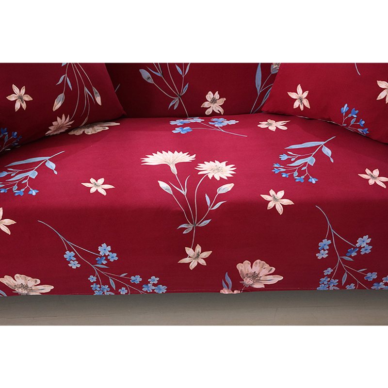 Czerwone Kimono 1/3 Osobowa Miękka Elastyczna Narzuta Na Sofę Easy Stretch Slipcover Protector Couch