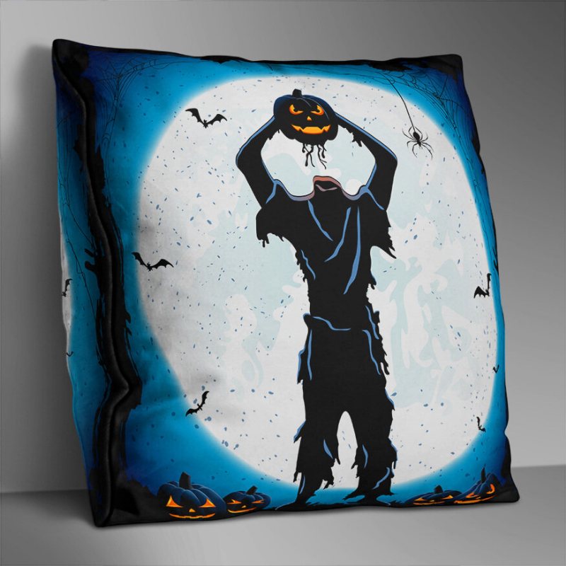 Dwustronna Drukowana Poliestrowa Poszewka Na Poduszkę Na Halloween Domowa Sofa Miękka Narzuta Art Decor