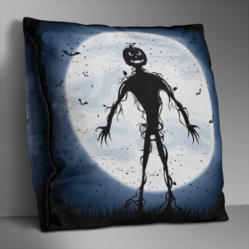 Dwustronna Drukowana Poszewka Na Poduszkę Na Halloween Domowa Sofa Miękka Narzuta Art Decor