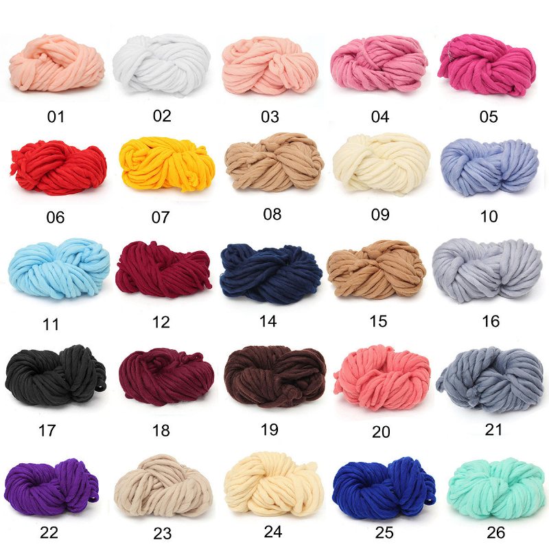 Gruba Wełniana Przędza Super Miękka Nieporęczna Na Drutach Roving Crocheting 250g Diy