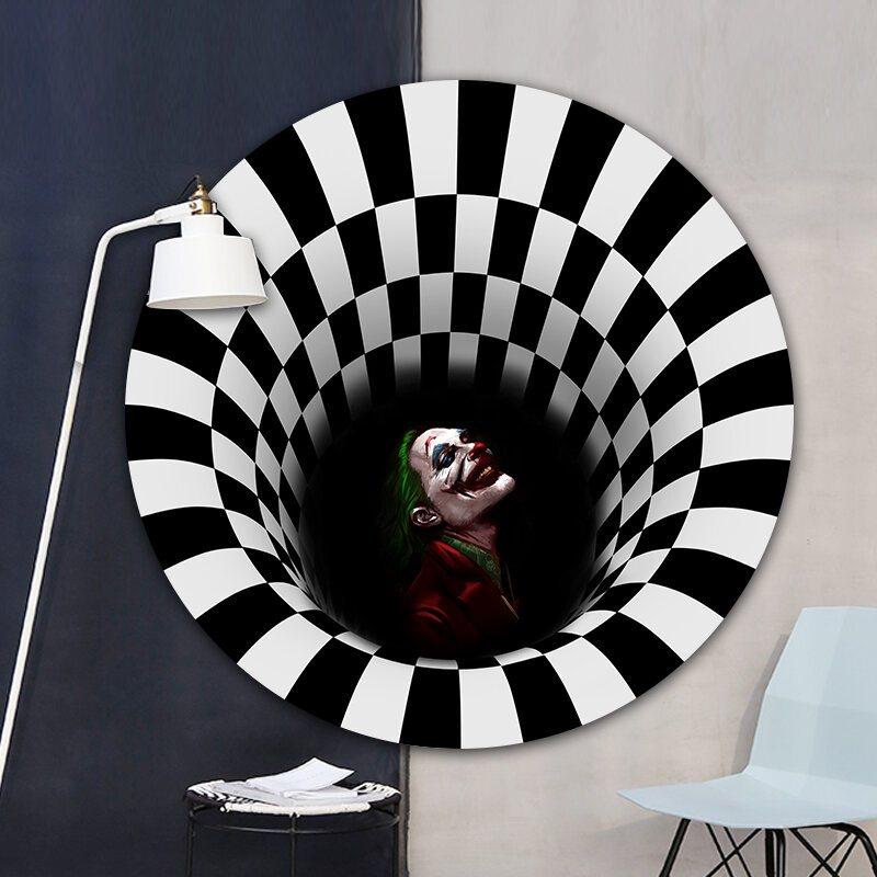 Halloween Wycieraczka Antypoślizgowa Dekoracja Drzwi Dywan 3d Iluzja Przerażający Clown Decor