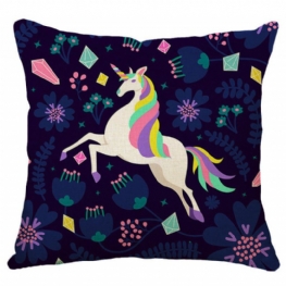 Honana 45x45cm Home Decoration Cartoon Unicorn Animal Square 12 Opcjonalnych Wzorów Poszewka Na Poduszkę