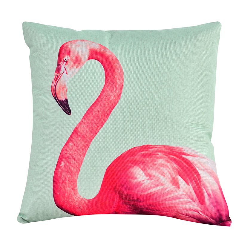 Kreatywny Flamingo Cartoon Wzór Bawełniana Poszewka Na Poduszkę Home Decor