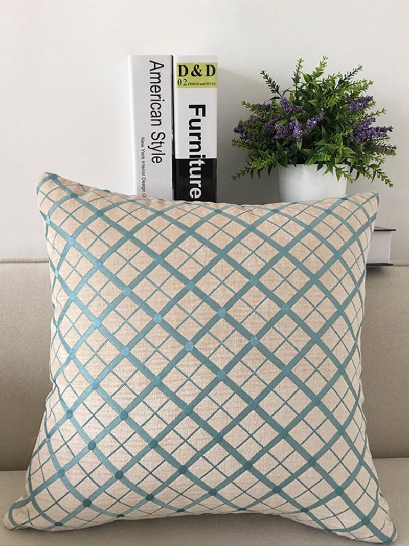 Modem Zwięzły Styl Chenille Plaid Poszewka Na Poduszkę Dwustronny Nadruk Sofa Decor Na