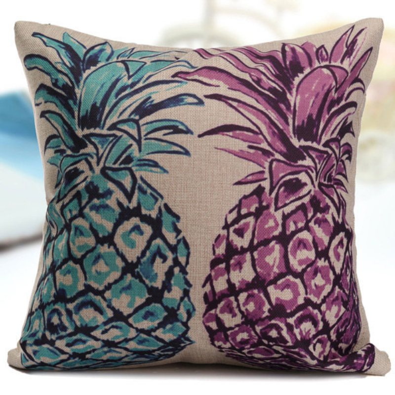 Pościel Vintage Ananas Z Widokiem Na Ocean Poszewka Na Poduszkę Domowa Sofa Na Samochodową