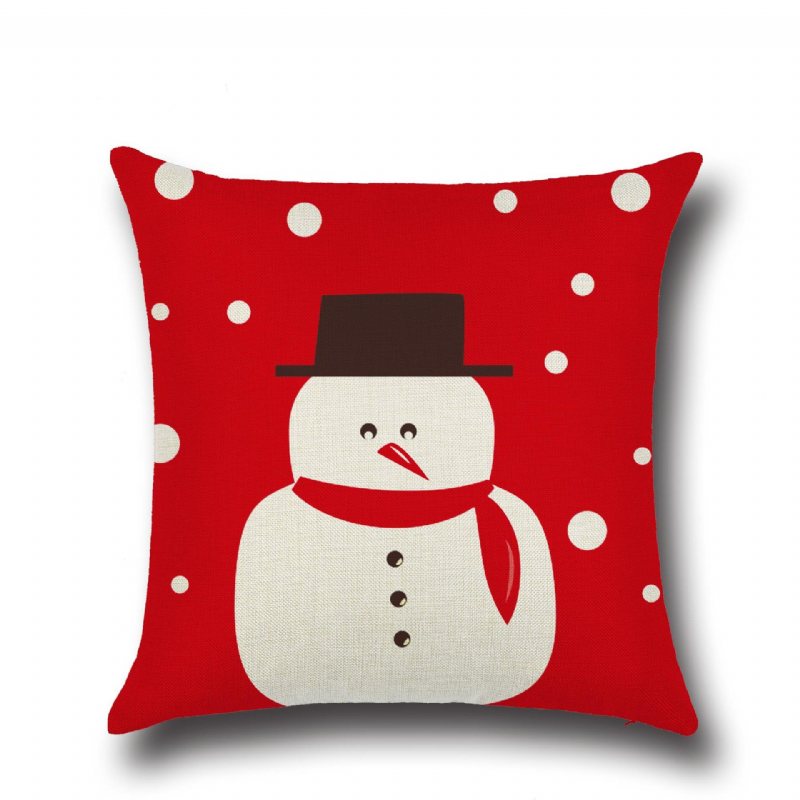 Retro Cartoon Christmas Santa Drukowane Rzuć Poszewki Na Poduszki Home Sofa Poszewka Decor