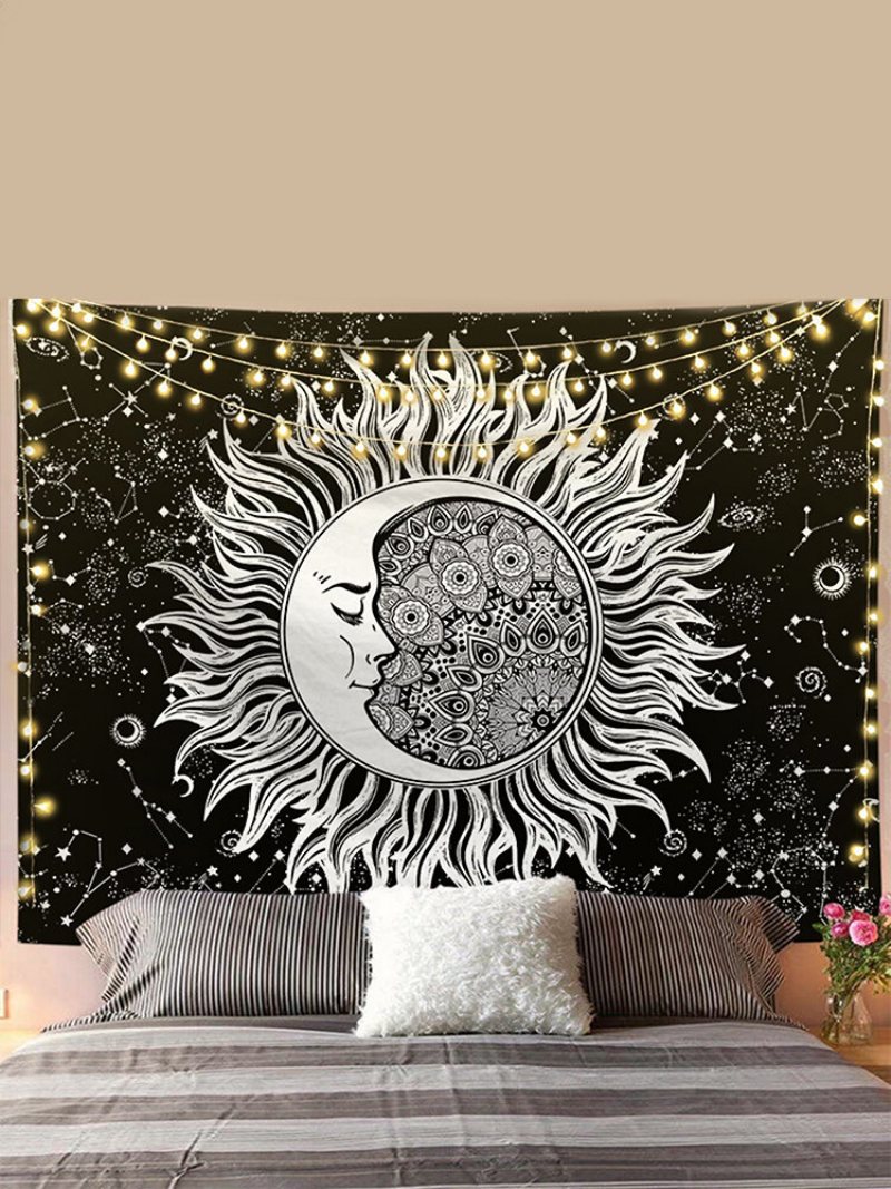 Sun Moon Mandala Wzór Gobelin Ściany Wiszące Gobeliny Salon Sypialnia Dekoracji