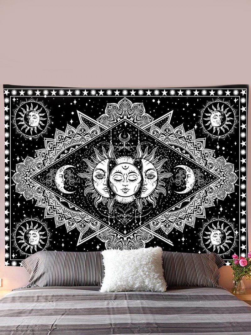 Sun Moon Mandala Wzór Gobelin Ściany Wiszące Gobeliny Salon Sypialnia Dekoracji