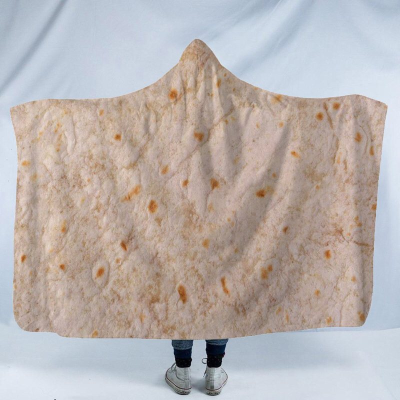 Super Miękki Burrito Wrap Koc Z Kapturem Dom Dorywczo Poręczny Ciepły Koc Do Rzucania Dla Dorosłych Dzieci Sofa Łóżko Koc Kolanowy