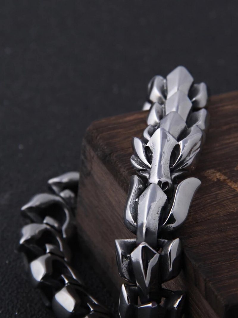 Bransoletka Męska Vintage Titanium Steel Osobowości Keel Chain